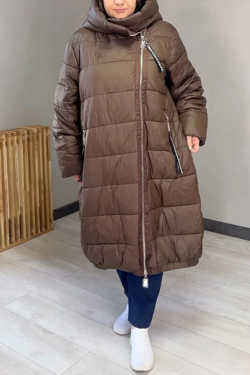 Women's Casual Stand Collar Loose Thick Coat